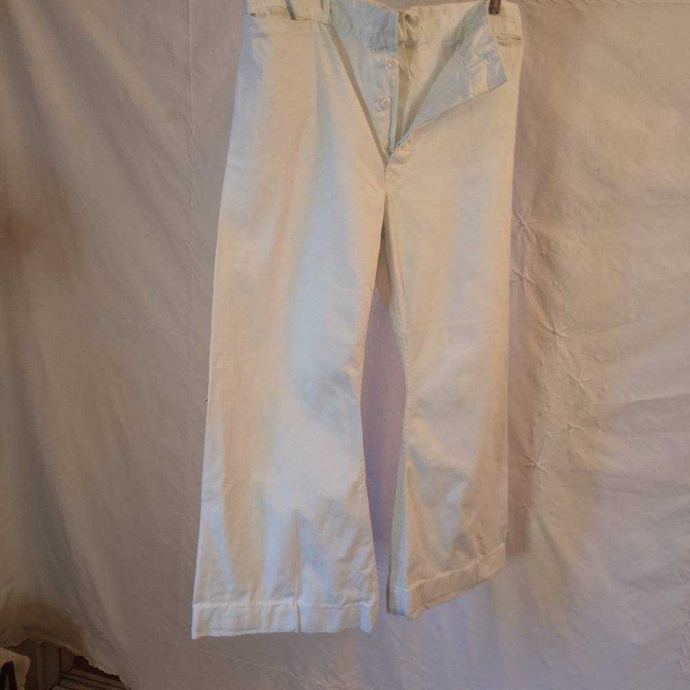Vintage Genuine sailor white bell bottoms. Waist 36"